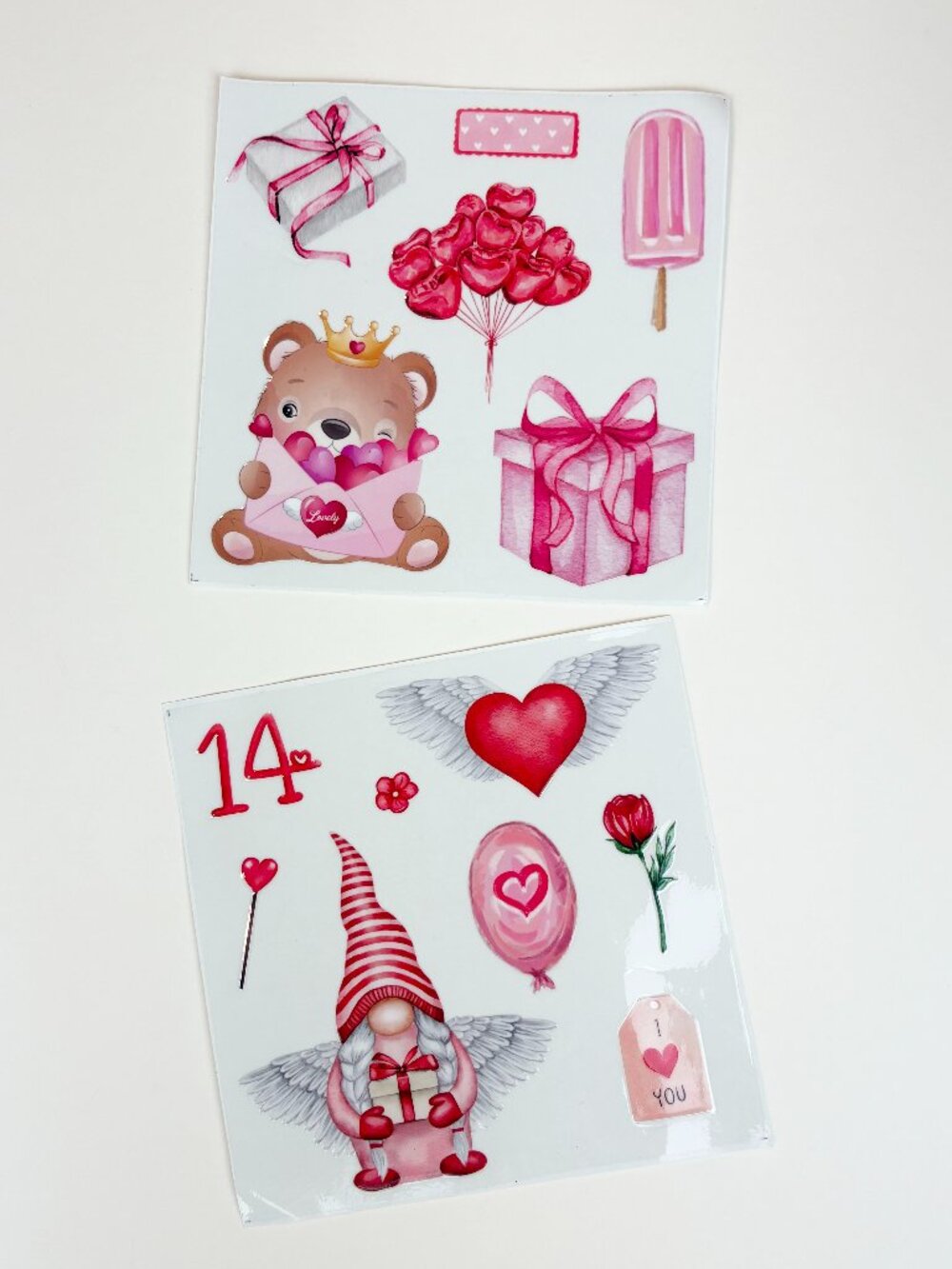Valentine's Day 2 sheets of Cute Stickers